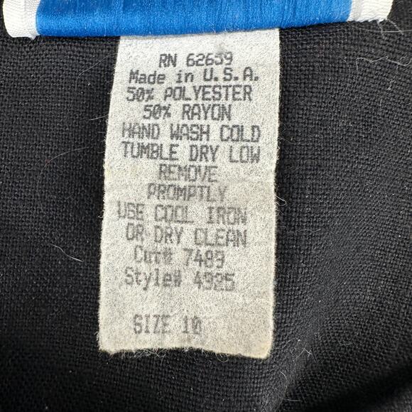 Vintage 90s Black Midi Dress Color Button Mod Minimalist Art Teacher - Picture 5 of 5